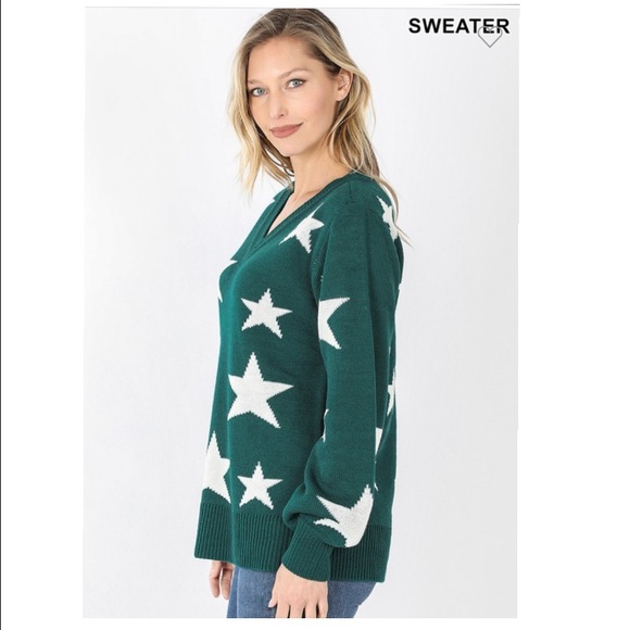 🌺2/$35 sale star print sweater - Picture 4 of 7